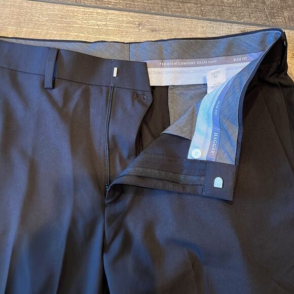 Haggar Men's Wrinkle Free Slim Fit Dress Pant 34x32 - Picture 9 of 9